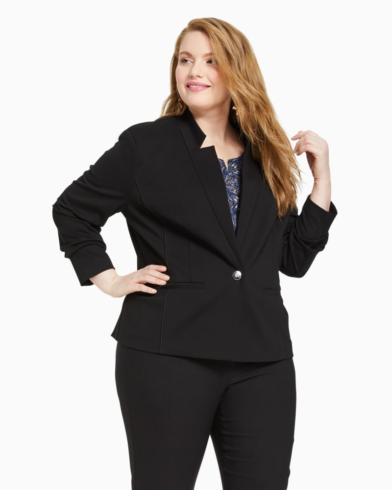 Women's black stretch blazer hotsell